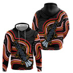 Indigenous Platypus Australia Zip Hoodie Australian Aboriginal Art Proud