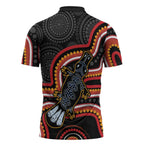 Indigenous Platypus Australia Zipper Polo Shirt Australian Aboriginal Art Proud