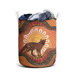 Indigenous Dingo Australia Laundry Basket Australian Aboriginal Art Proud