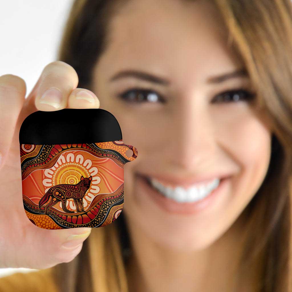 Indigenous Dingo Australia AirPods Case Australian Aboriginal Art Proud