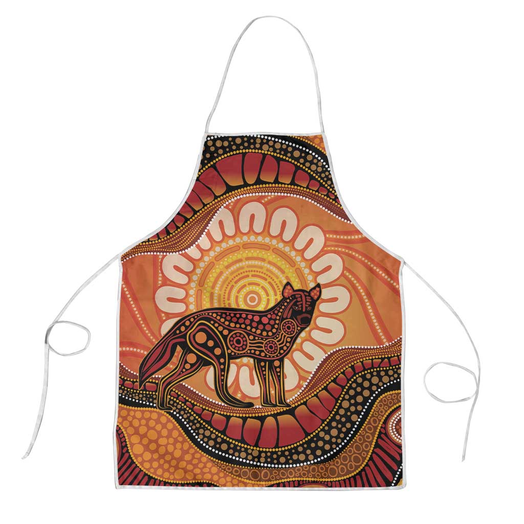 Indigenous Dingo Australia Apron Australian Aboriginal Art Proud