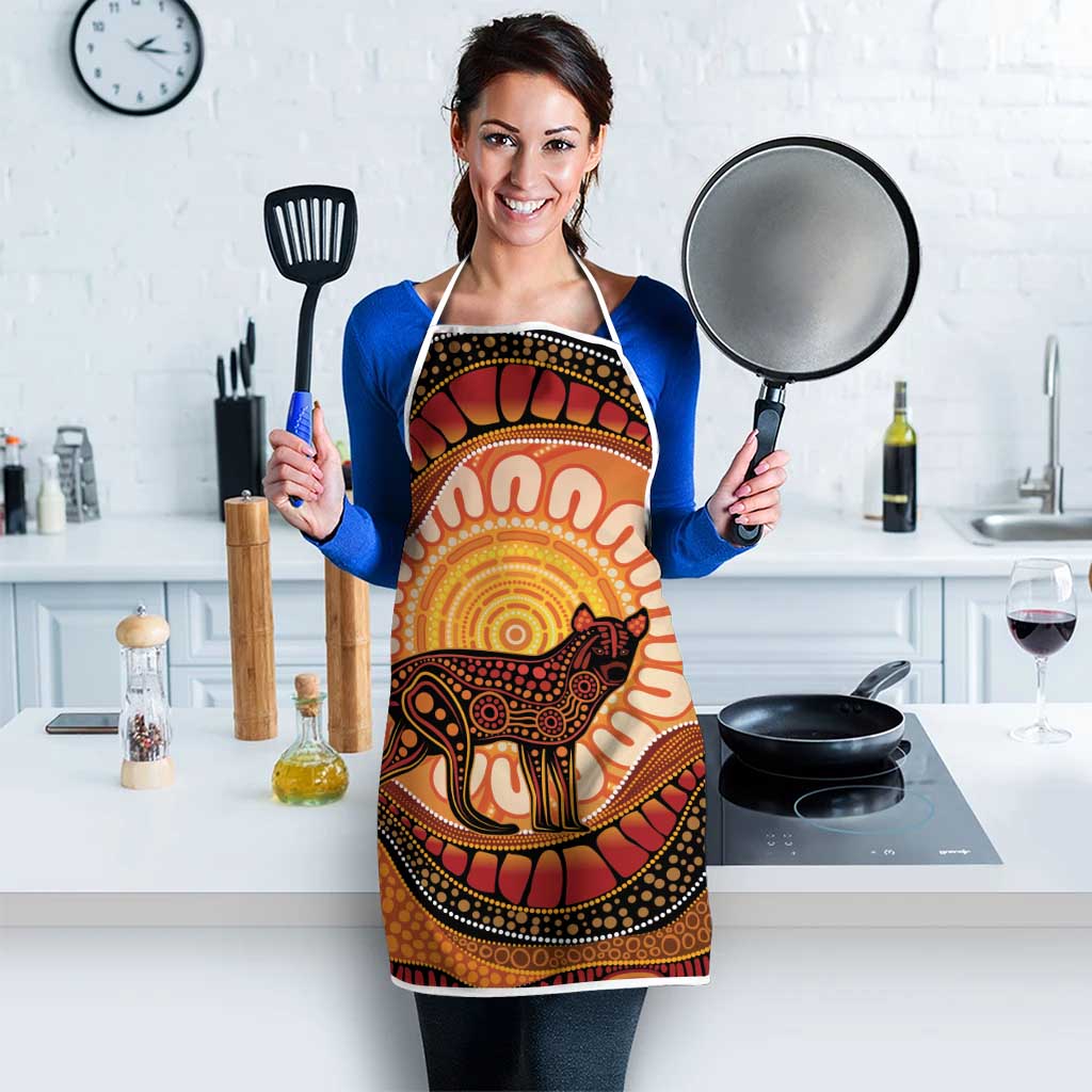 Indigenous Dingo Australia Apron Australian Aboriginal Art Proud