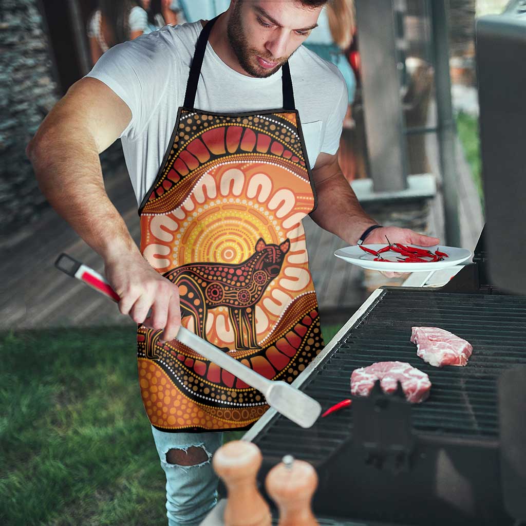 Indigenous Dingo Australia Apron Australian Aboriginal Art Proud
