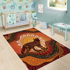Indigenous Dingo Australia Area Rug Australian Aboriginal Art Proud