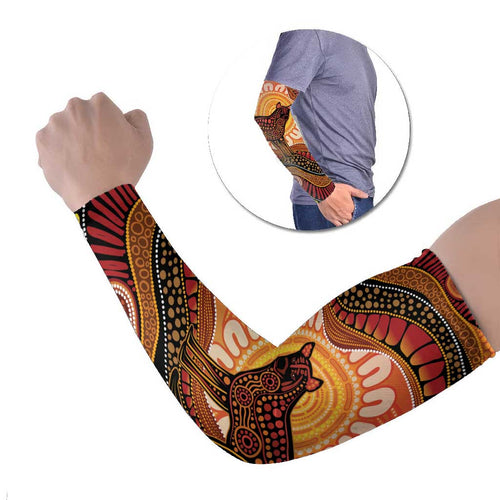 Indigenous Dingo Australia Arm Sleeves Australian Aboriginal Art Proud