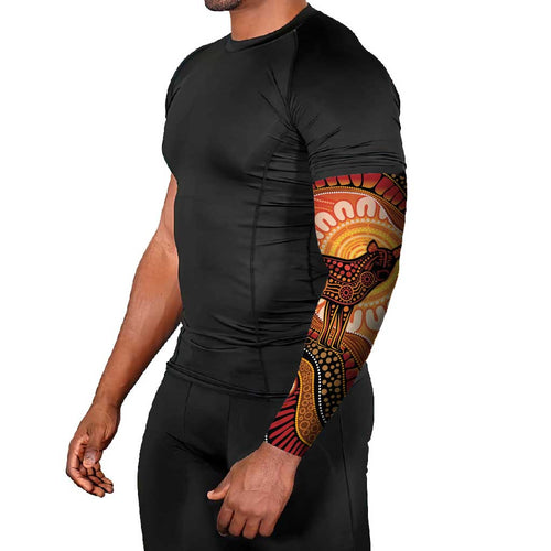 Indigenous Dingo Australia Arm Sleeves Australian Aboriginal Art Proud
