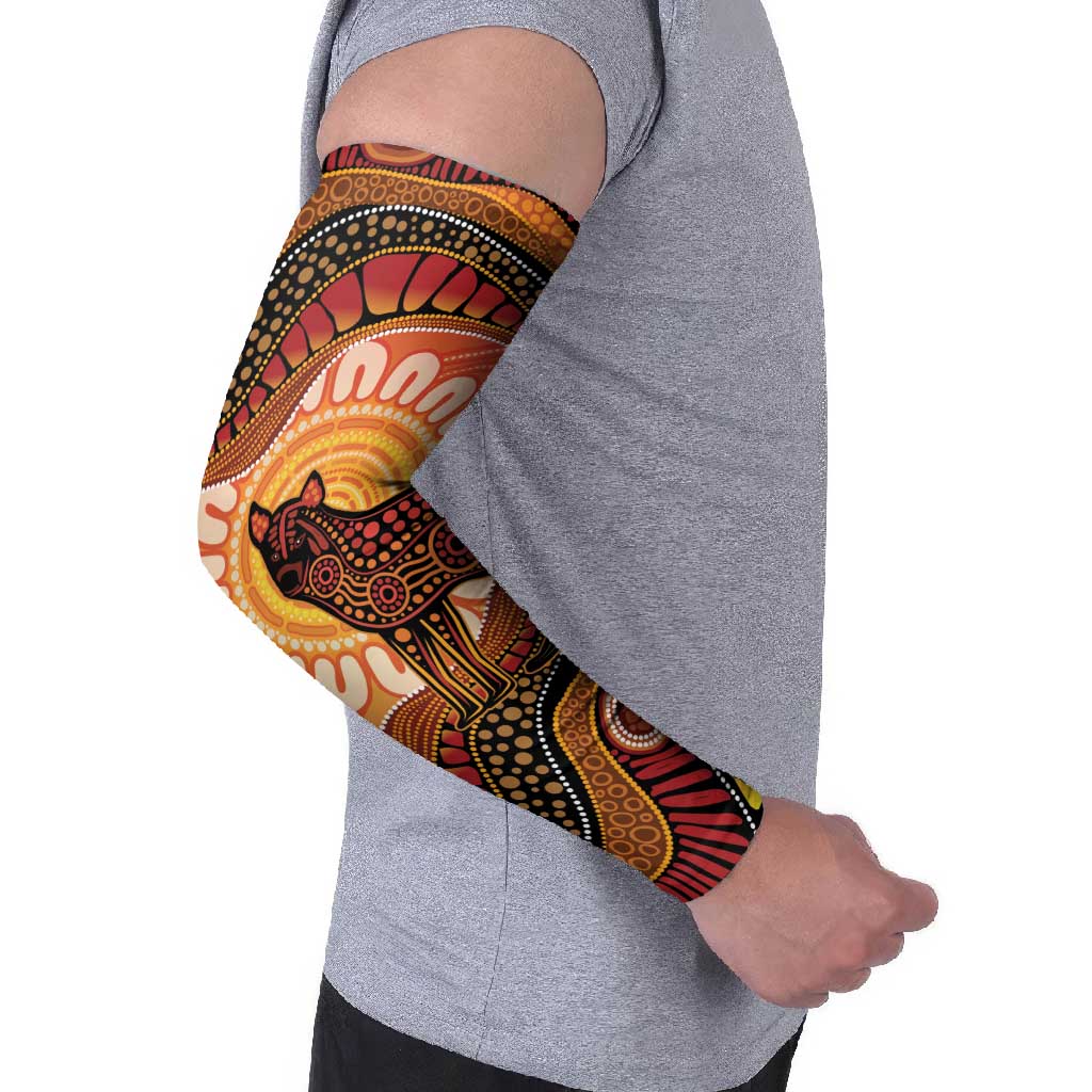 Indigenous Dingo Australia Arm Sleeves Australian Aboriginal Art Proud