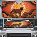 Indigenous Dingo Australia Auto Sun Shade Australian Aboriginal Art Proud