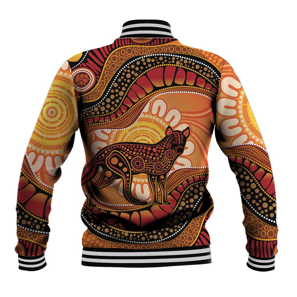Indigenous Dingo Australia Baseball Jacket Australian Aboriginal Art Proud