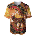 Indigenous Dingo Australia Baseball Jersey Australian Aboriginal Art Proud