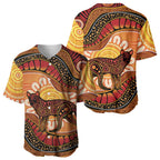 Indigenous Dingo Australia Baseball Jersey Australian Aboriginal Art Proud