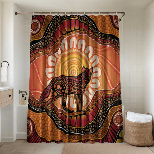 Indigenous Dingo Australia Bathroom Set Australian Aboriginal Art Proud