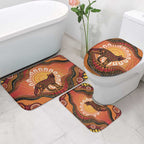 Indigenous Dingo Australia Bathroom Set Australian Aboriginal Art Proud