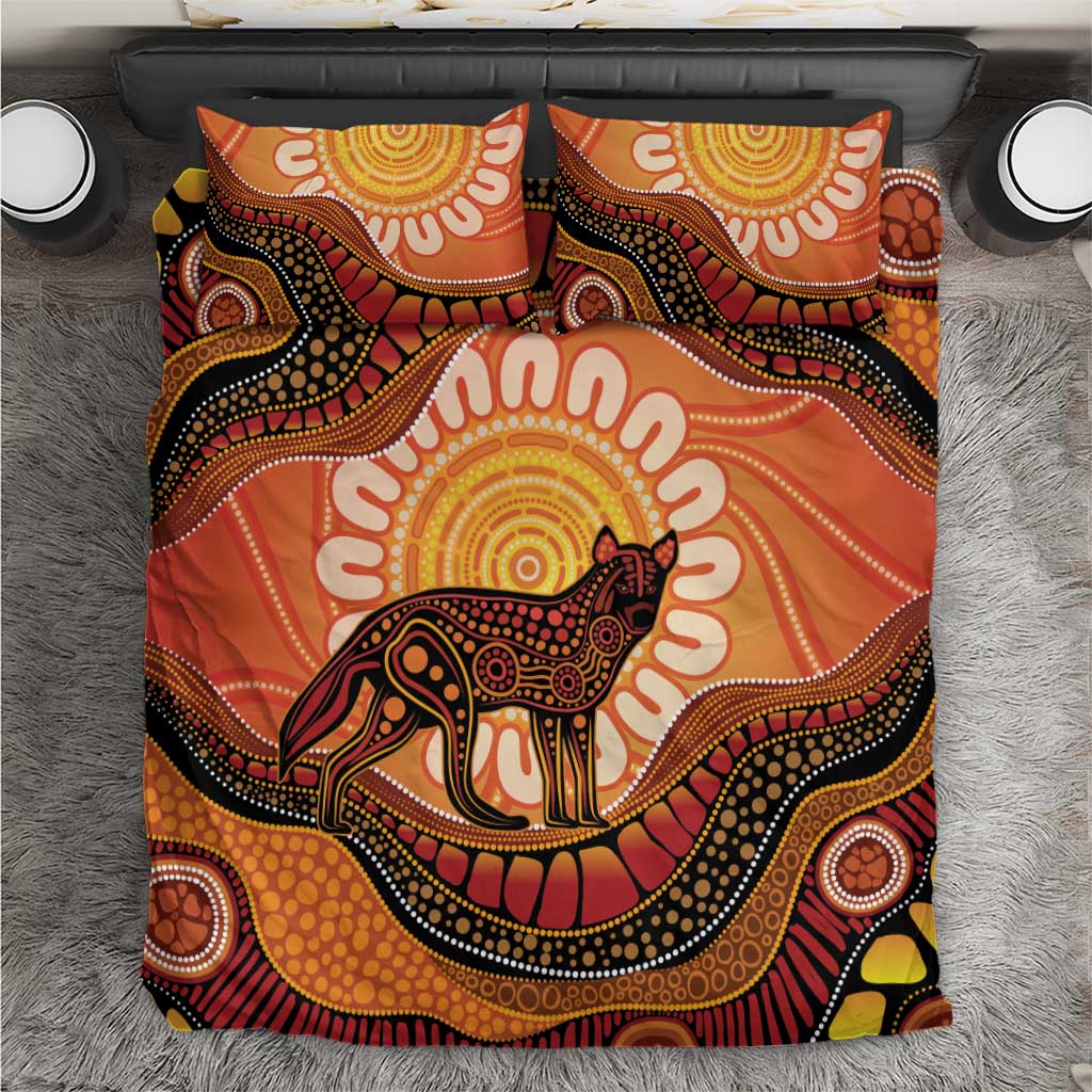 Indigenous Dingo Australia Bedding Set Australian Aboriginal Art Proud