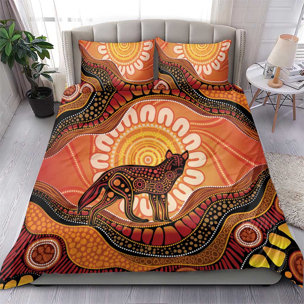 Indigenous Dingo Australia Bedding Set Australian Aboriginal Art Proud