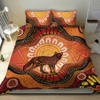 Indigenous Dingo Australia Bedding Set Australian Aboriginal Art Proud