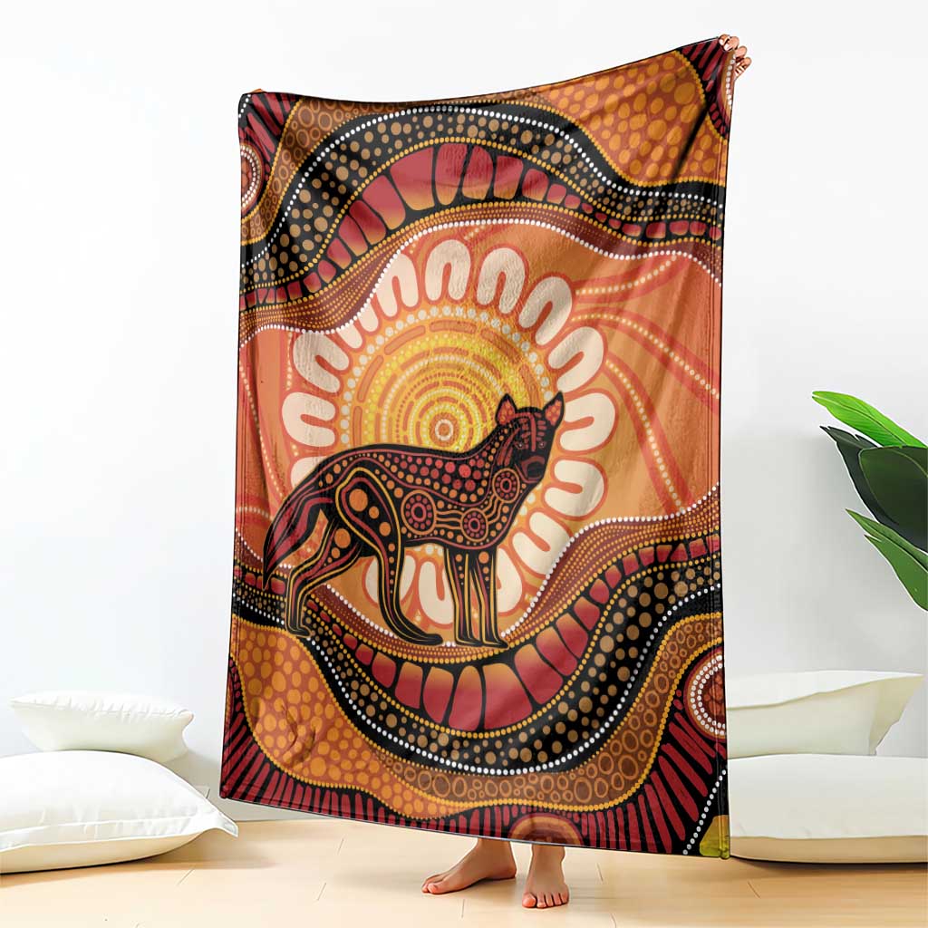 Indigenous Dingo Australia Blanket Australian Aboriginal Art Proud