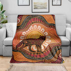 Indigenous Dingo Australia Blanket Australian Aboriginal Art Proud
