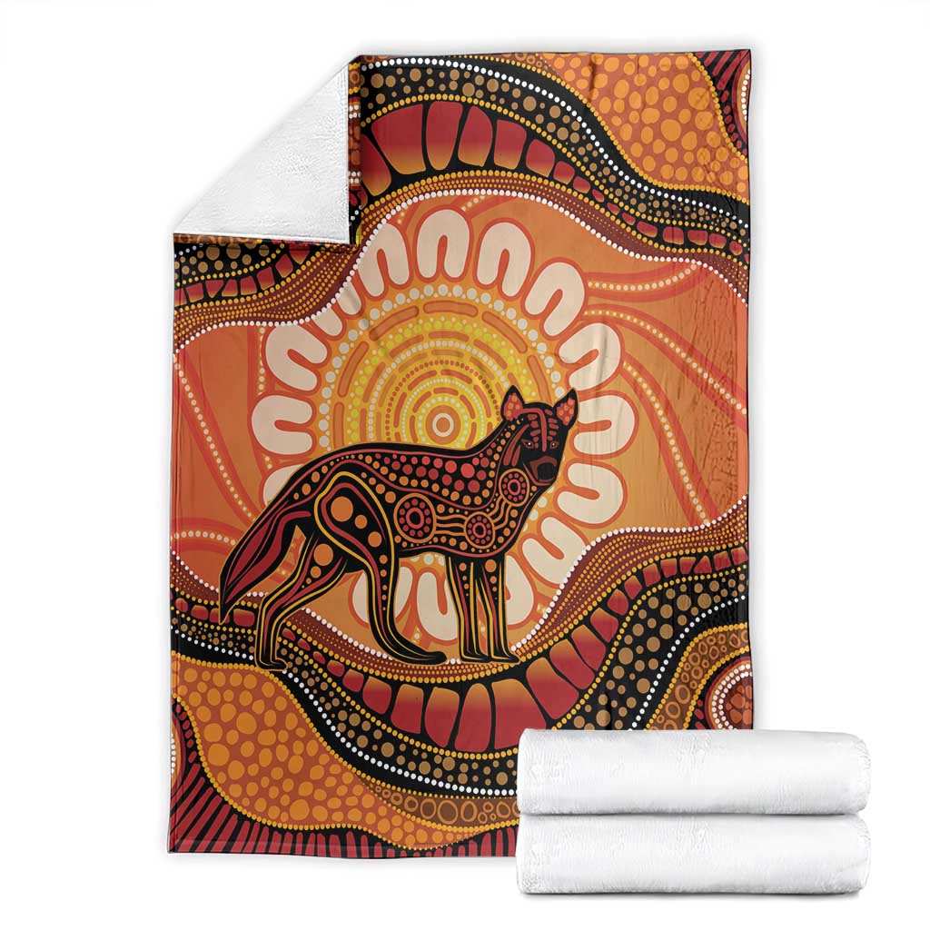 Indigenous Dingo Australia Blanket Australian Aboriginal Art Proud