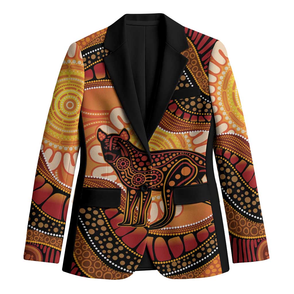Indigenous Dingo Australia Blazer Australian Aboriginal Art Proud