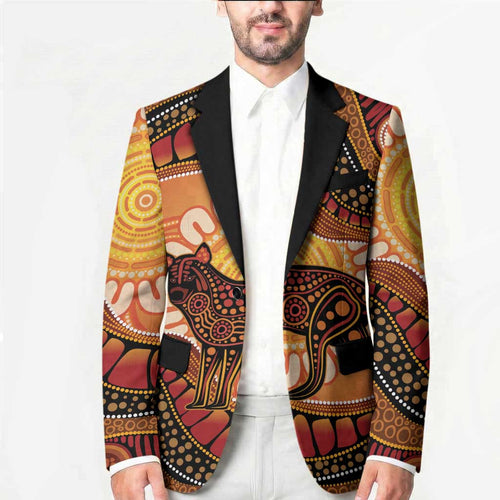 Indigenous Dingo Australia Blazer Australian Aboriginal Art Proud