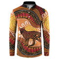 Indigenous Dingo Australia Button Sweatshirt Australian Aboriginal Art Proud