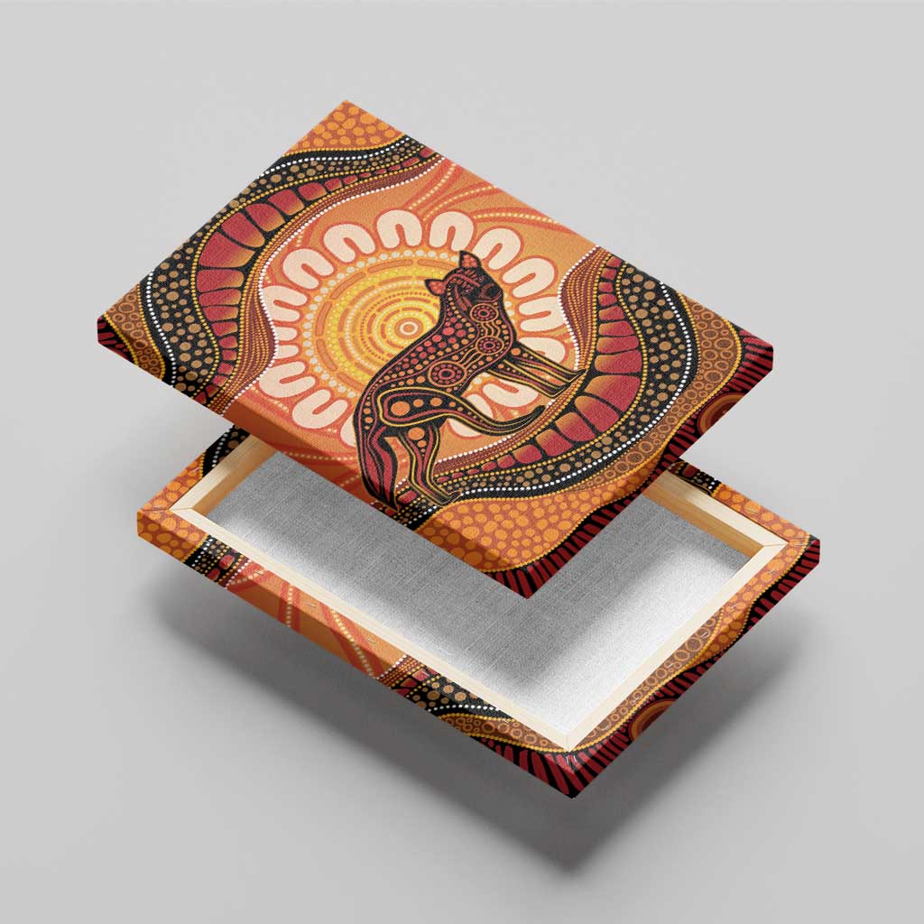 Indigenous Dingo Australia Canvas Wall Art Australian Aboriginal Art Proud