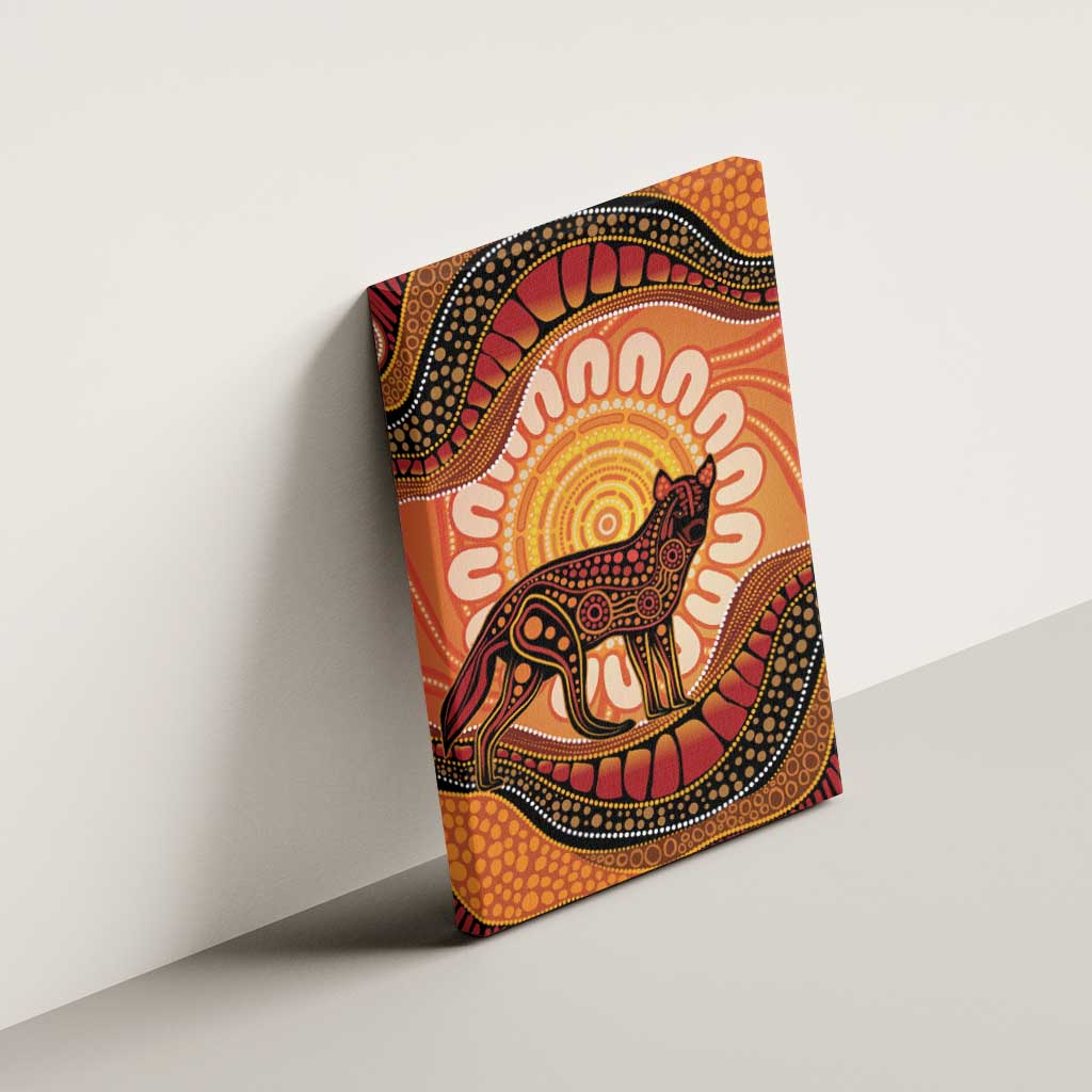 Indigenous Dingo Australia Canvas Wall Art Australian Aboriginal Art Proud