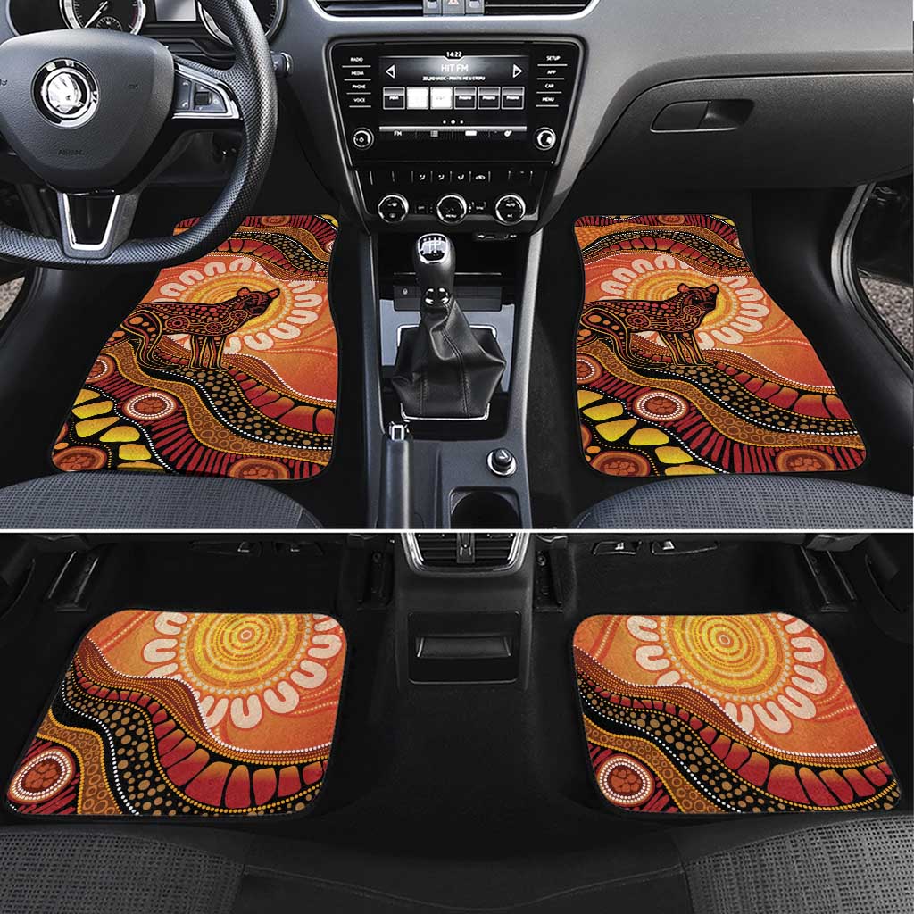 Indigenous Dingo Australia Car Mats Australian Aboriginal Art Proud