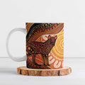 Indigenous Dingo Australia Ceramic Mug Australian Aboriginal Art Proud