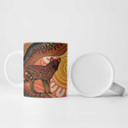 Indigenous Dingo Australia Ceramic Mug Australian Aboriginal Art Proud