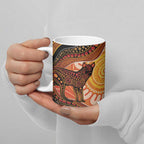 Indigenous Dingo Australia Ceramic Mug Australian Aboriginal Art Proud