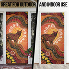 Indigenous Dingo Australia Door Cover Australian Aboriginal Art Proud