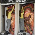 Indigenous Dingo Australia Door Cover Australian Aboriginal Art Proud