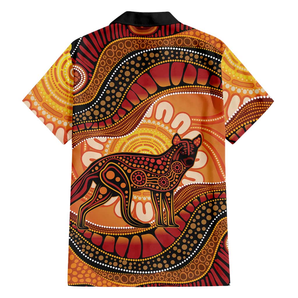 Indigenous Dingo Australia Family Matching Mermaid Dress and Hawaiian Shirt Australian Aboriginal Art Proud