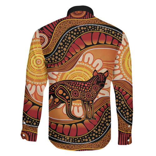 Indigenous Dingo Australia Family Matching Mermaid Dress and Hawaiian Shirt Australian Aboriginal Art Proud