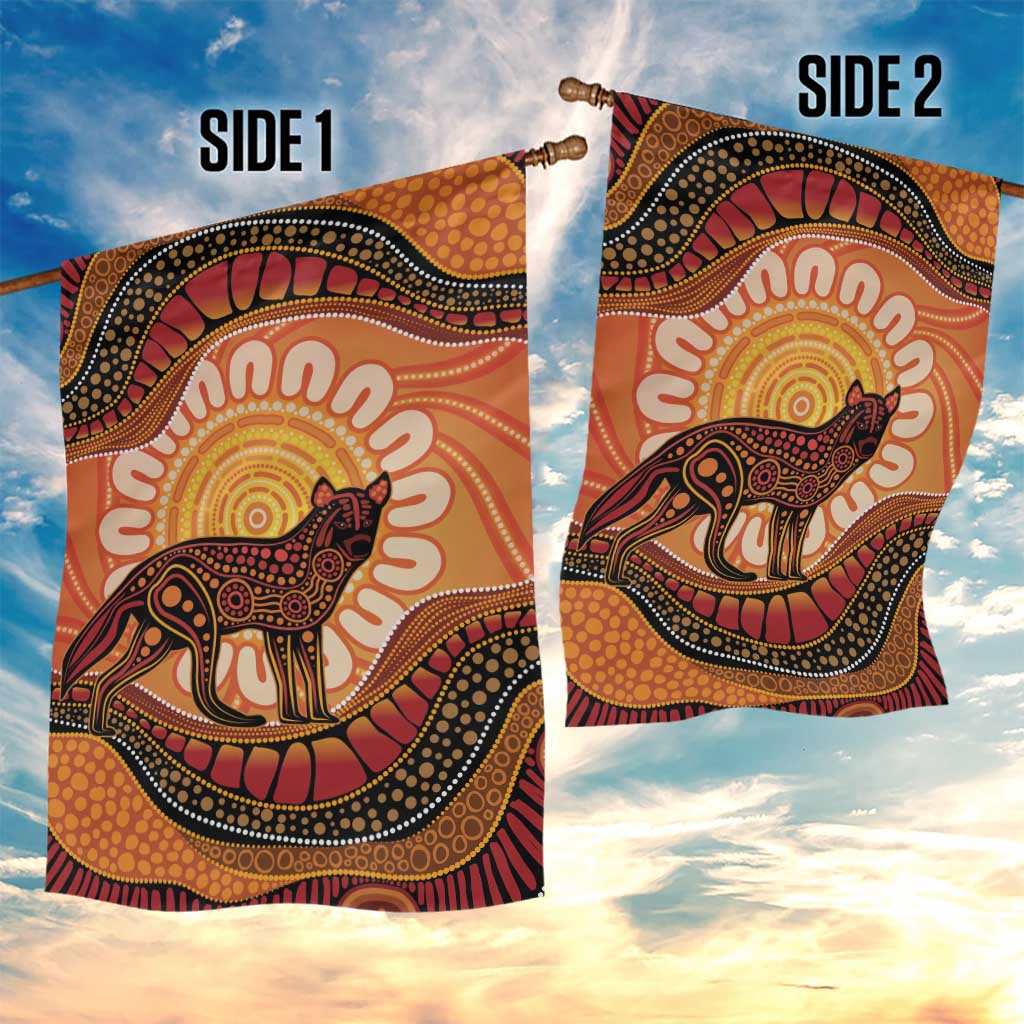 Indigenous Dingo Australia Garden Flag Australian Aboriginal Art Proud
