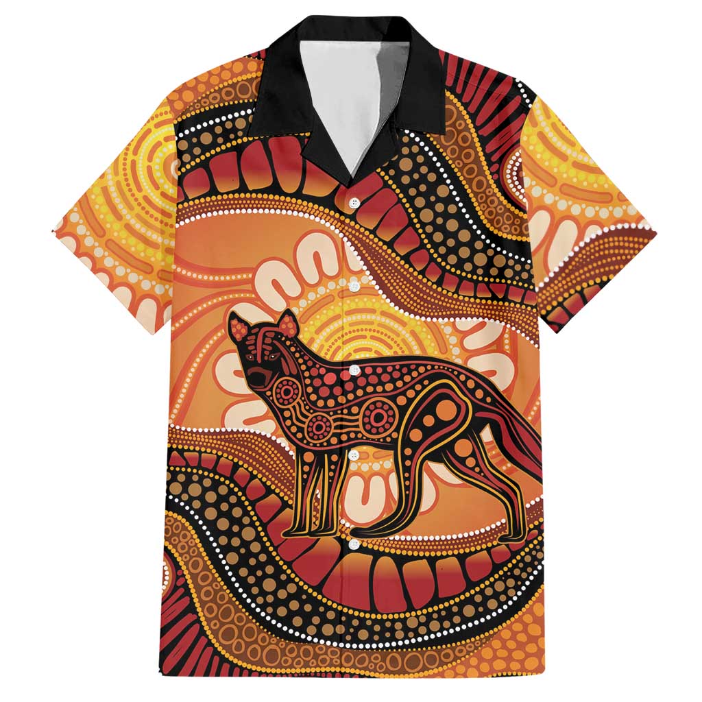 Indigenous Dingo Australia Hawaiian Shirt Australian Aboriginal Art Proud