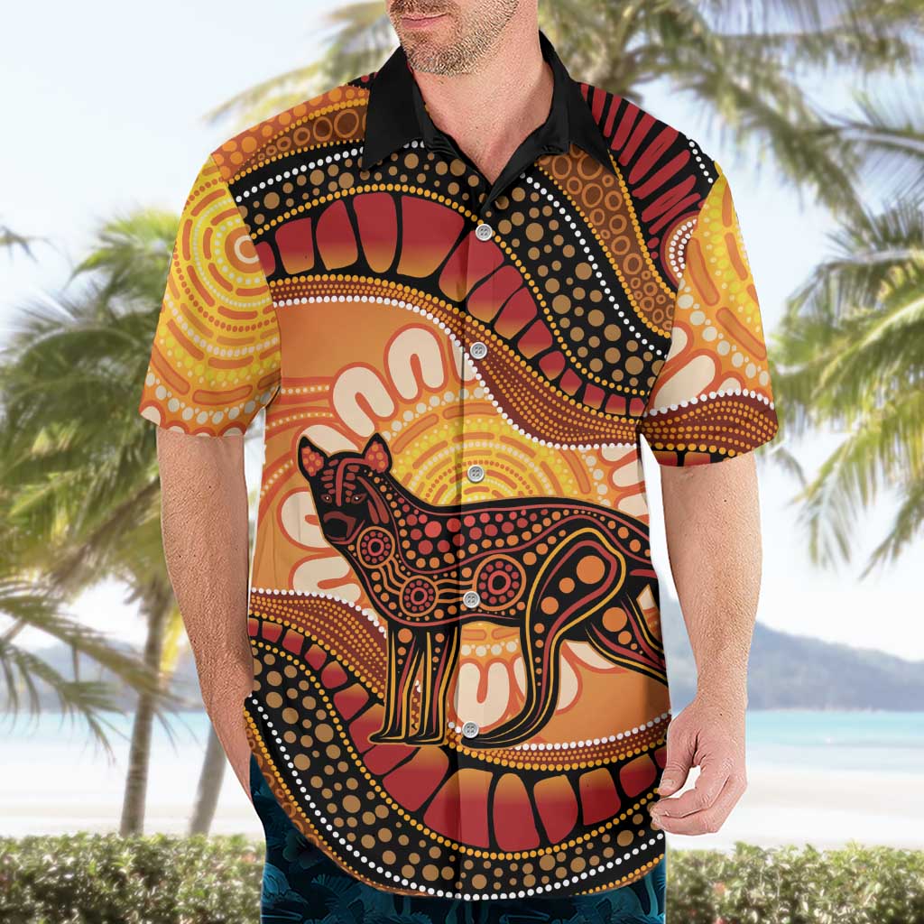 Indigenous Dingo Australia Hawaiian Shirt Australian Aboriginal Art Proud