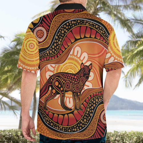 Indigenous Dingo Australia Hawaiian Shirt Australian Aboriginal Art Proud