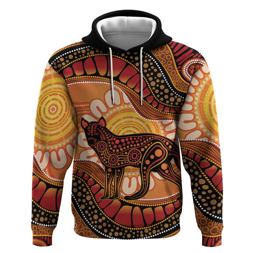 Indigenous Dingo Australia Hoodie Australian Aboriginal Art Proud