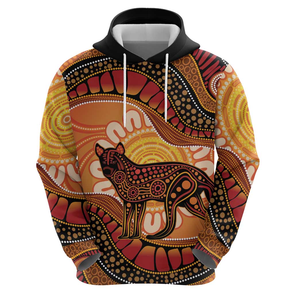 Indigenous Dingo Australia Hoodie Australian Aboriginal Art Proud