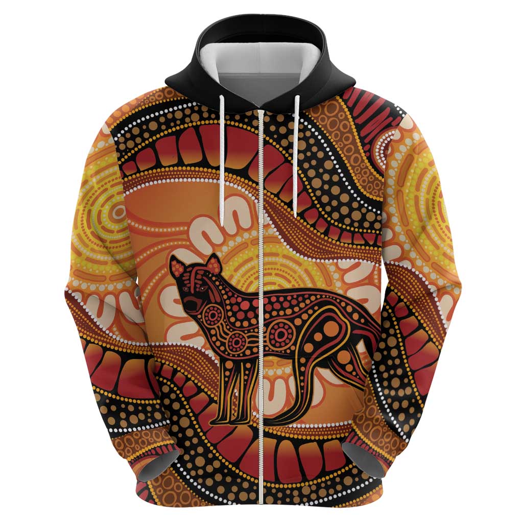 Indigenous Dingo Australia Hoodie Australian Aboriginal Art Proud