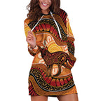 Indigenous Dingo Australia Hoodie Dress Australian Aboriginal Art Proud