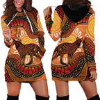 Indigenous Dingo Australia Hoodie Dress Australian Aboriginal Art Proud
