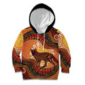 Indigenous Dingo Australia Kid Hoodie Australian Aboriginal Art Proud