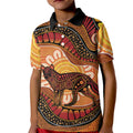 Indigenous Dingo Australia Kid Polo Shirt Australian Aboriginal Art Proud
