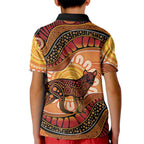 Indigenous Dingo Australia Kid Polo Shirt Australian Aboriginal Art Proud
