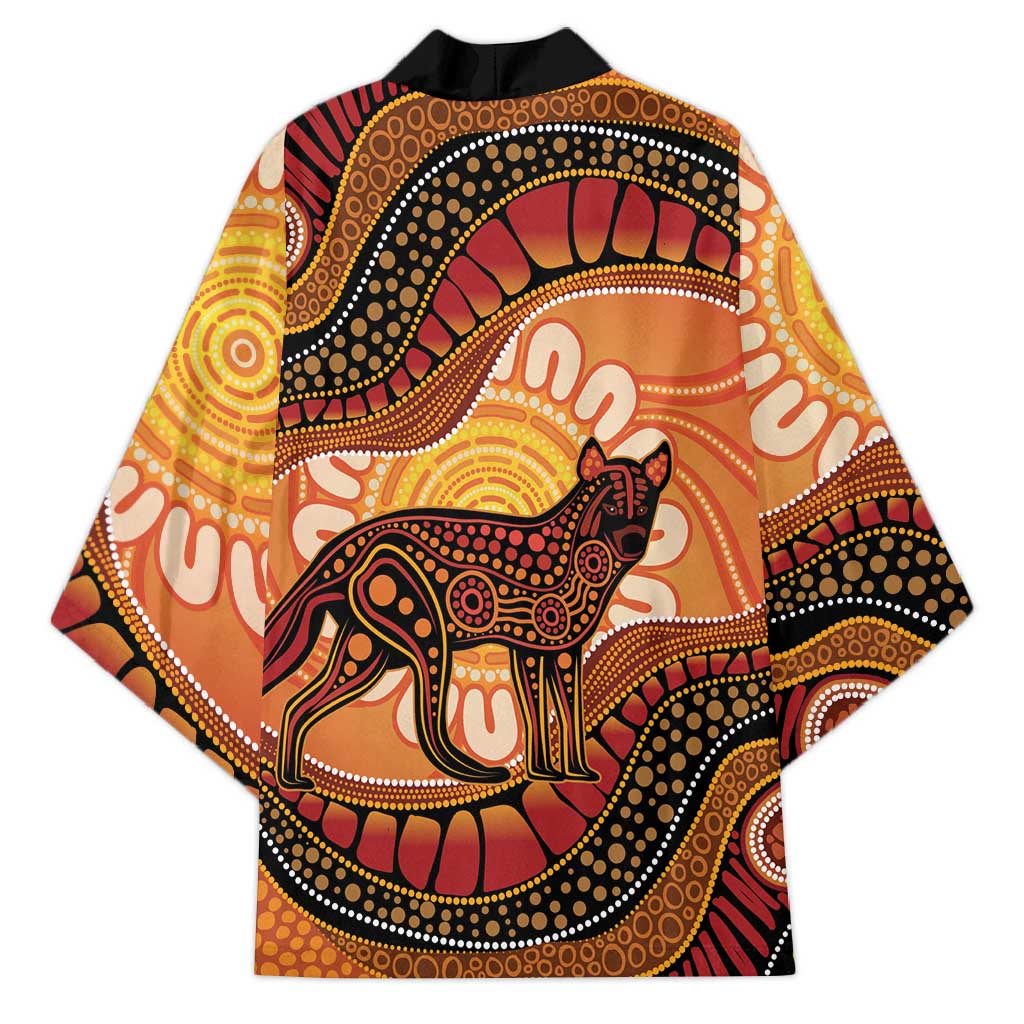 Indigenous Dingo Australia Kimono Australian Aboriginal Art Proud