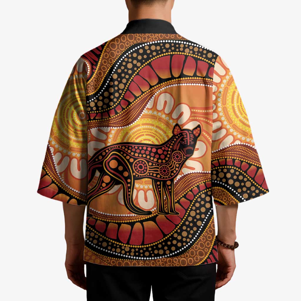 Indigenous Dingo Australia Kimono Australian Aboriginal Art Proud